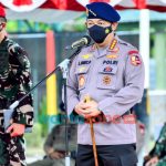 Foto: Kapolri Jenderal Listyo Sigit Prabowo, saat memberikan motivasi kepada seluruh prajurit TNI-Polri yang bertugas menjaga kamtibmas di Papua.