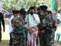 Foto: Bupati Sumenep, Achmad Fauzi, saat menghadiri pelantikan Pimpinan Cabang Gerakan Pemuda (GP) Ansor, di Pondok Pesantren Nurul Muhlishin, Desa Pakondang, Kecamatan Rubaru.