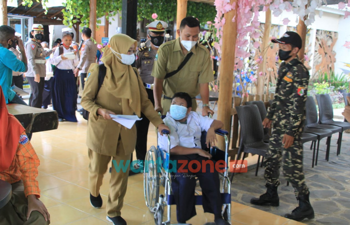 Foto: Polres Magetan, saat menggelar vaksinasi untuk percepatan Herd Immunity di wilayah Kabupaten Magetan.