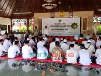 Foto: Acara istighosah dan pelepasan kafilah di Pendopo Agung Mandhapa Ronggosukowati, Kabupaten Pamekasan.