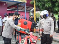 Foto: Polresta Sidoarjo, saat launching Posko Siaga Vaksin 24 Jam dan menyediakan kendaraan roda dua vaksinasi keliling pedesaan.