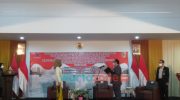 Foto: Bupati Jember, saat menjalin MoU dengan Perpustakaan Indonesia di Hotel Rembangan, Kecamatan Arjasa, Kamis (28/10/2021).