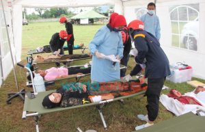 PMI Jember Simulasi Penanganan Darurat Bencana Tanah Longsor