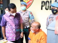 Foto: Polresta Banyuwangi saat merilis hasil ungkap tindak pidana Curat (pencurian dengan pemberatan) periode Nopember 2021.
