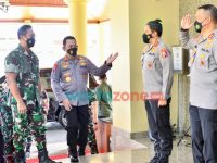 Foto: Panglima TNI Jenderal Andika Perkasa, saat menyambangi Kapolri Jenderal Listyo Sigit Prabowo di Mabes Polri.