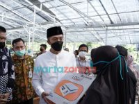 Foto: Wakil Wali Kota Bogor, Dedie A Rachim, saat peresmian green house bagi para petani tanaman hias di Kelurahan Bojongkerta, Kecamatan Bogor Selatan, Kota Bogor.