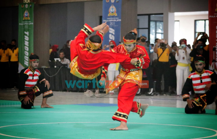 Foto: Gelaran turnamen Pencak Silat Remaja Piala Kapolda Jatim 2021.