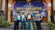 Foto: Perwakilan Duta Lalu Lintas Polres Jember Berhasil menyabet juara Favorit Duta Lalu Lintas Polda Jawa Timur 2021.