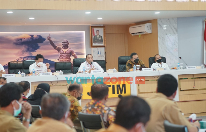 Foto: Direktorat Tindak Pidana Korupsi Bareskrim Polri, saat membentuk tim Satgas Pemulihan Ekonomi Nasional (PEN), di Polda Jatim.