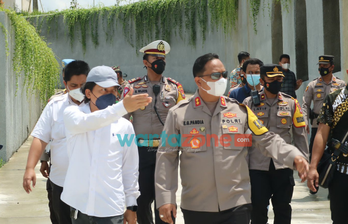 Foto: Kapolres Bojonegoro, AKBP EG Pandia berkomitmen melakukan patroli di objek vital.