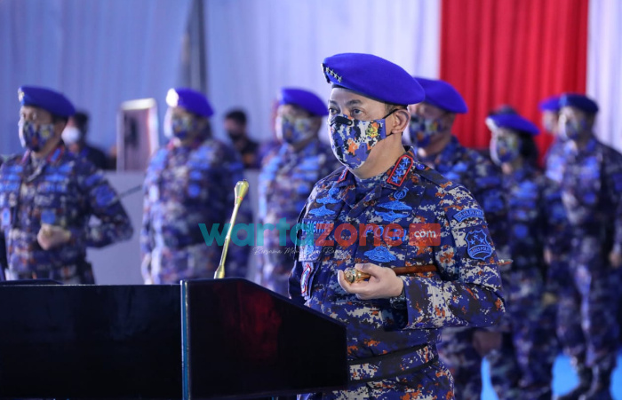 Foto: Kapolri Jenderal Listyo Sigit Prabowo, saat menghadiri peringatan Hari Ulang Tahun (HUT) ke-71 Korpolairud Baharkam Polri di Mako Ditpoludara, Pondok Cabe, Banten.