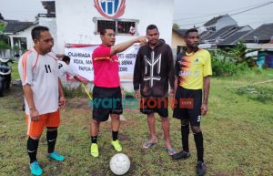 Merajut Kebhinekaan, Polres Kediri Kota Gelar Olah Raga Bersama Pelajar Asal Papua