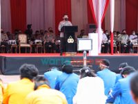 Foto: Kapolri, Jendral Listyo Sigit Prabowo saat membuka lomba orasi.
