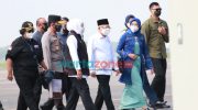 Foto: Wakil Presiden RI KH Ma’ruf Amin bersama Forkopimda Jawa Timur melakukan zoom meeting dengan Forkopimda kabupaten Lumajang.