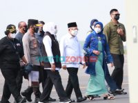 Foto: Wakil Presiden RI KH Ma’ruf Amin bersama Forkopimda Jawa Timur melakukan zoom meeting dengan Forkopimda kabupaten Lumajang.