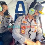 Foto: Kapolda Jatim melakukan patroli pengecekan jalur lalu lintas menjelang Natal dan Tahun Baru 2022 melalui pantauan udara.