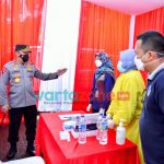 Foto: Kapolri Jenderal Listyo Sigit Prabowo memantau kegiatan akselerasi percepatan vaksinasi yang diadakan di seluruh Provinsi di Indonesia.