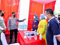 Foto: Kapolri Jenderal Listyo Sigit Prabowo memantau kegiatan akselerasi percepatan vaksinasi yang diadakan di seluruh Provinsi di Indonesia.