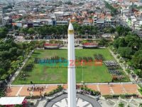 Foto: Forkopimda Jatim menggelar Apel Pasukan Operasi Lilin Semeru 2021, dalam rangka pengamanan jelang natal dan tahun baru (nataru) 2021-2022.