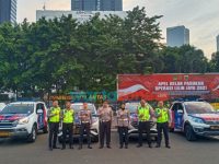 Foto: Mobil INCAR (Integrated Node Capture Attitude Record) milik Direktorat Lalu Lintas (Ditlantas) Polda Jatim, diperbantukan amankan Jakarta dalam Operasi Lilin Jaya Tahun 2021.