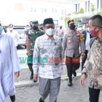 Foto: Menteri Koordinator Bidang Politik Hukum dan Keamanan Indonesia Mahfud MD melakukan kunjungan ke Surabaya Jawa Timur.