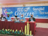 Foto: Ketua Askab PSSI Sumenep, Hairul Anwar, saat menyampaikan sambutan dalam Kongres tahunan, Minggu (26 Desember 2021).