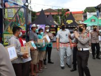 Foto: Pamatwil Korlantas Mabes Polri melaksanakan peninjauan Pos Pelayanan Alun-alun Kota Wisata Batu terkait penerapan Protokol Kesehatan di Jalan Gajah Mada Batu.