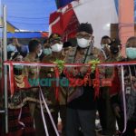 Foto: Bupati Sumenep, Achmad Fauzi saat meresmikan Puskesmas pembantu baru di Pangerungan Besar Kecamatan Sapeken.