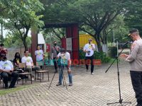 Foto: Lomba mural untuk memberikan ruang kebebasan berekspresi terhadap masyarakat. Kali ini, acara itu bertajuk 'Safari Bhayangkara Mural 2021'.