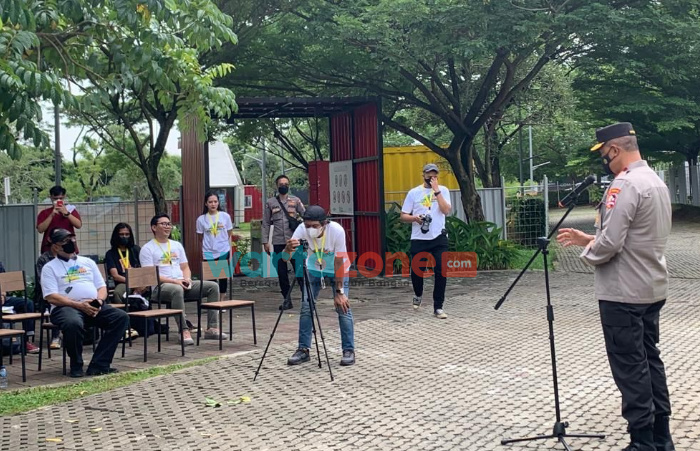 Foto: Lomba mural untuk memberikan ruang kebebasan berekspresi terhadap masyarakat. Kali ini, acara itu bertajuk 'Safari Bhayangkara Mural 2021'.