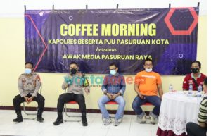 Kapolres Pasuruan Kota Ajak Awak Media Ngopi Bareng