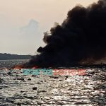 KM. Khatijah 01 Terbakar, Kapal Meledak di Sumenep, Kapal Motor Terbakar di Pelabuhan Sapudi, KM Terbakar saat Angkut BBM, Sumenep, Berita Sumenep,