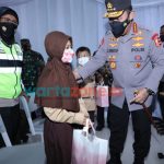 Foto: Kapolri Jenderal Listyo Sigit Prabowo menghadiri peluncuran vaksinasi merdeka anak di SDN 01 Mangga Dua Selatan, Sawah Besar, Jakarta Pusat.