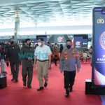Foto: Peluncuran Aplikasi Monitoring Karantina Presisi bagi pelaku perjalanan luar negeri di Bandara Soekarno Hatta (Soetta), Tangerang, Banten.