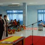 Foto: Bupati Nias Ya'atulo Gulo melantik Samson Zai, sebagai Sekretaris Daerah Kabupaten Nias.