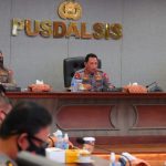 Foto: Kapolri Jenderal Listyo Sigit Prabowo menggelar Vicon analisa dan evaluasi kepada seluruh jajaran di Mabes Polri, Jakarta Selatan.