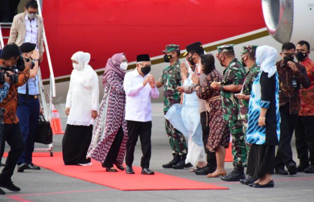 Foto: Wakil Presiden RI K.H Ma’ruf Amin beserta rombongan, saat kunjungan kerja di Kabupaten Bangkalan.