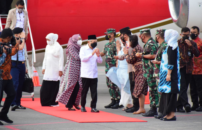 Foto: Wakil Presiden RI K.H Ma’ruf Amin beserta rombongan, saat kunjungan kerja di Kabupaten Bangkalan.