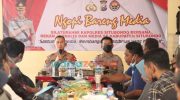 Foto: Kapolres Situbondo mengadakan acara Ngopi Bareng Bersama Media (Piramida), di Kantin Polres Situbondo, Jum’at (14/1/2022).
