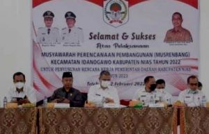 Sekda Nias Buka Musrenbang di Kecamatan Idanogawo, Tekankan Sinergitas untuk Meningkatkan Kualitas