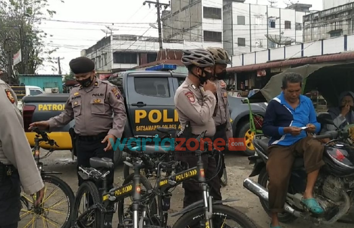 Jaga Keamanan dan Ketertiban, Personel Polres Asahan Patroli Bersepeda