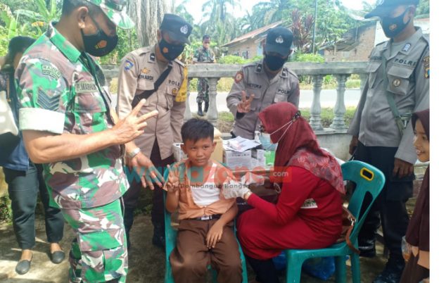 Polsek BP Mandoge Polres Asahan Gelar Vaksinasi Susulan Anak Usia 6-11 Tahun