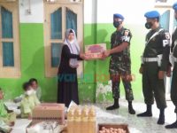 Jelang Ramadan, Denpom V_3-2 Jember Bagikan Paket Sembako ke Panti Asuhan