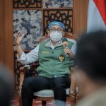 Foto: Bupati Pamekasan Baddrut Tamam saat memberi sambutan di Peringgitan Dalam Mandhapa Aghung Ronggosukowati.