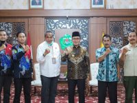 Foto: Bupati Pamekasan, Baddrut Tamam menerima kunjungan BNN Madura, di Peringgitan Dalam Mandhapa Aghung Ronggosukowati.