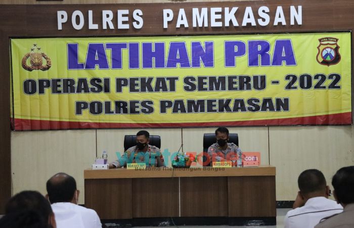 Polres Pamekasan Gelar Latihan Pra Operasi Pekat Semeru 2022