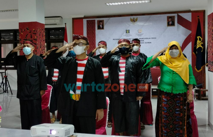 Lapas Narkotika Pamekasan Ikuti Upacara Peringatan Hari Lahir Pancasila Secara Virtual
