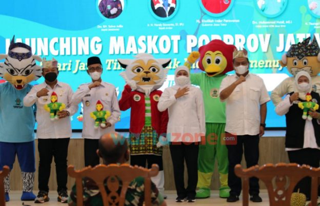 Sambut Even Porprov VII Jatim 2022, Gubernur Khofifah Resmikan Logo dan Maskot 'Si Beki'