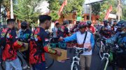 Tebar Edukasi Prokes dan Lalulintas, Polres Bondowoso Gelar Fun Bike Hari Bhayangkara ke-76