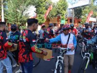 Tebar Edukasi Prokes dan Lalulintas, Polres Bondowoso Gelar Fun Bike Hari Bhayangkara ke-76